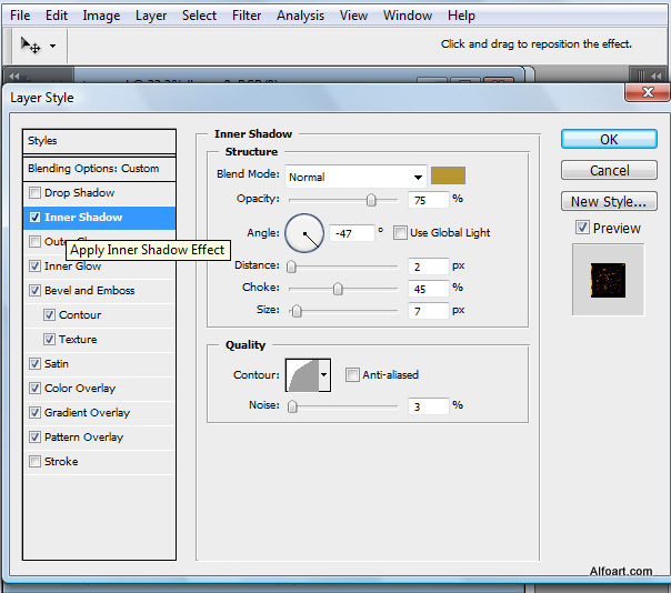 Golden apple tree. Magic scene. Adobe Photoshop Tutorial.